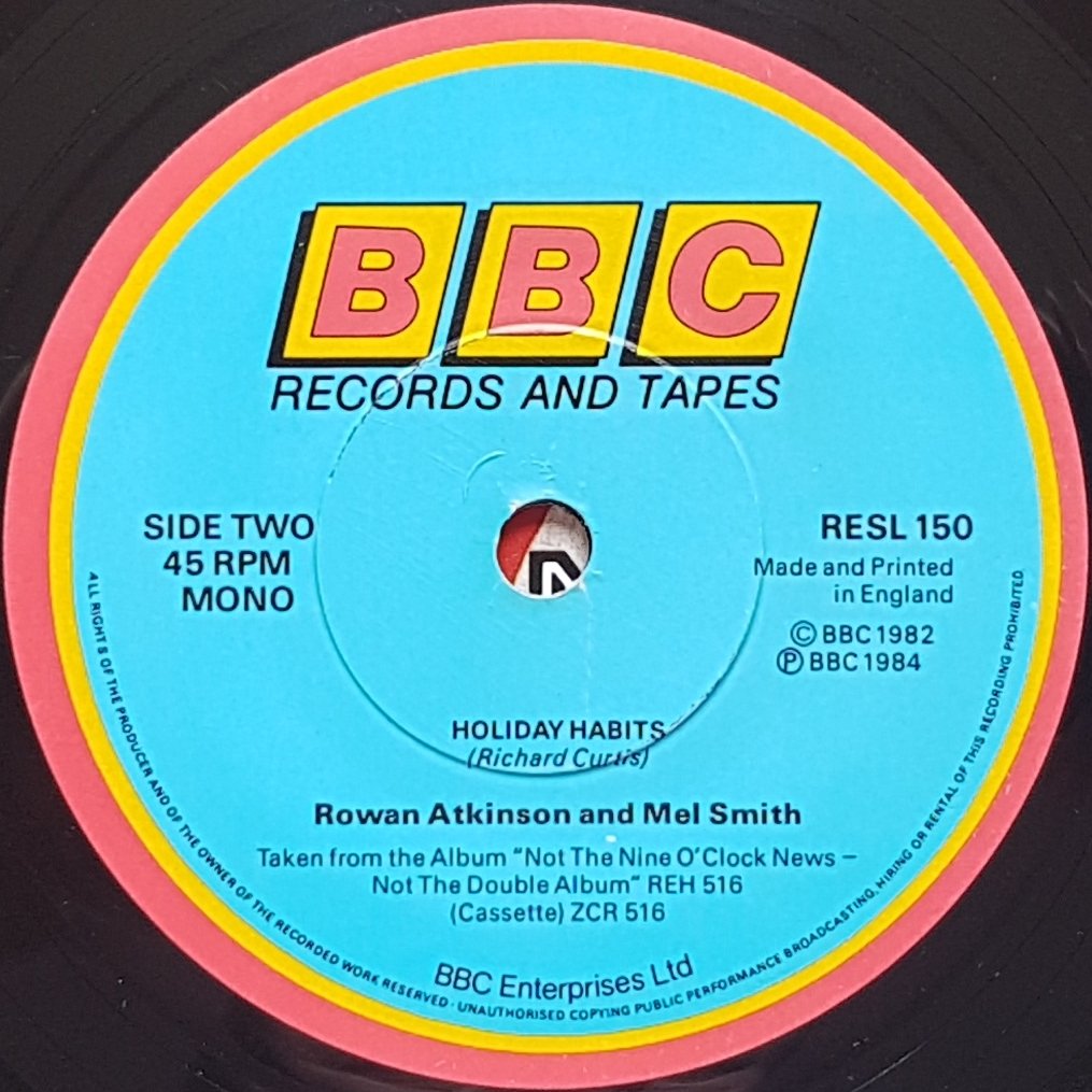 RESL 150 Not the U.S. Presidential press conference - The aide (Not the nine o'clock news) Rowan Atkinson, Griff Rhys Jones, Mel Smith and Pamela Stephenson from the BBC records and Tapes library Label
